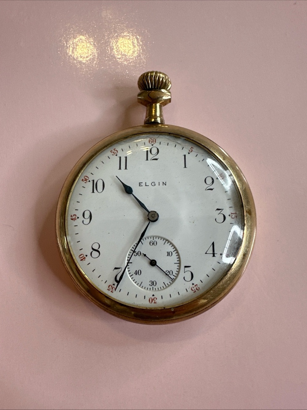 Gold Pocket Watch - Classic White Dial